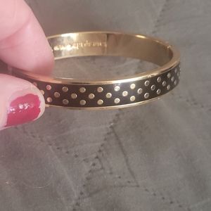 Kate Spade Connect the Dot black enamel bracrlet